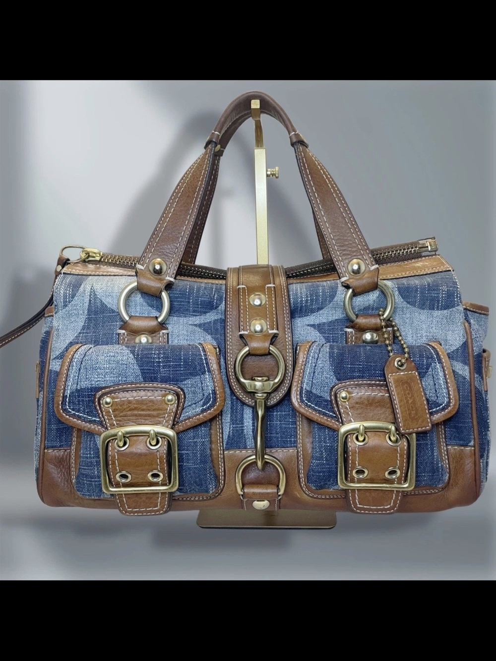 Coach Denim Mandy Legacy Handbag